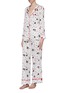 Figure View - Click To Enlarge - ALICE & OLIVIA - 'Kier' Stace Face print contrast piping pajama top