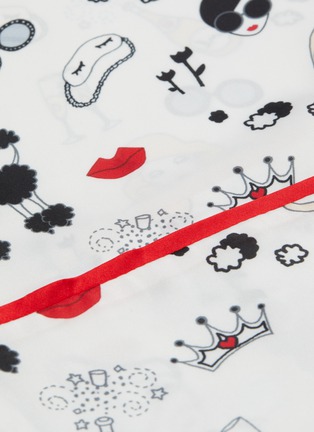 - ALICE & OLIVIA - 'Meera' Stace Face print contrast piping pajama pants