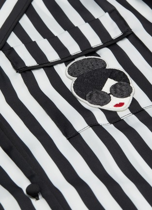  - ALICE & OLIVIA - x Morgan Lane 'Kier' Stace Face graphic patch stripe pajama top