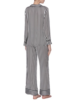 Back View - Click To Enlarge - ALICE & OLIVIA - x Morgan Lane 'Kier' Stace Face graphic patch stripe pajama top