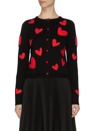 Main View - Click To Enlarge - ALICE & OLIVIA - 'Ruthy' heart patch cardigan