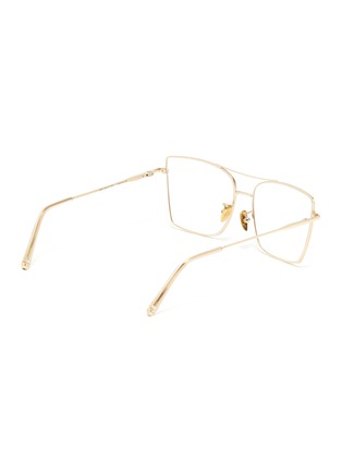 Figure View - Click To Enlarge - SUPER - Metal frame brow bar squared optical glasses