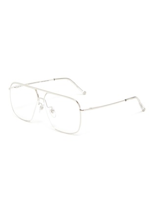 Main View - Click To Enlarge - SUPER - Metal frame brow bar squared optical glasses