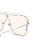Detail View - Click To Enlarge - SUPER - Metal frame brow bar cutout oversized square sunglasses