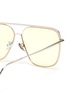 Detail View - Click To Enlarge - SUPER - Metal frame brow bar squared sunglasses