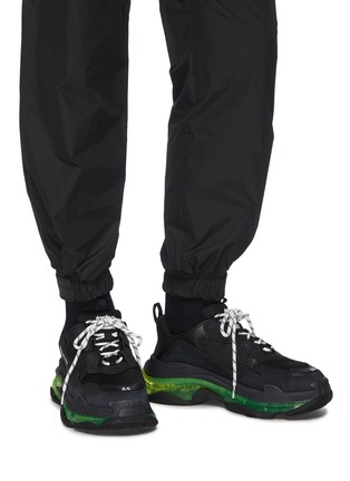 Balenciaga Leather Triple S Platform Sneakers in Black for