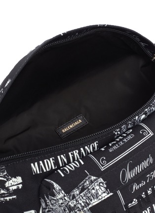 Detail View - Click To Enlarge - BALENCIAGA - 'Wheel Paris' logo print waistbag