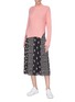 Figure View - Click To Enlarge - ALICE & OLIVIA - 'Melda' mix print panel skirt