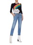 Figure View - Click To Enlarge - ALICE & OLIVIA - x FriendsWithYou 'Connie' rainbow embellished sweater