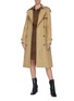 Figure View - Click To Enlarge - BURBERRY - Double breast trench coat