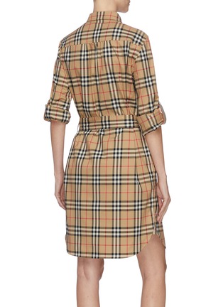 Back View - Click To Enlarge - BURBERRY - Archive check shirt dress