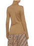 Back View - Click To Enlarge - BURBERRY - Turtleneck logo embroidered cashmere-silk top