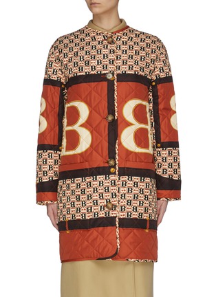 Main View - Click To Enlarge - BURBERRY - Monogram Print Diamond Quilted Coat