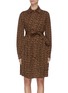 Main View - Click To Enlarge - BURBERRY - Monogram print belted dress
