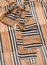  - BURBERRY - Sheer archive stripe neck tie silk blouse