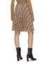 Back View - Click To Enlarge - BURBERRY - Archive stripe pleated midi skirt