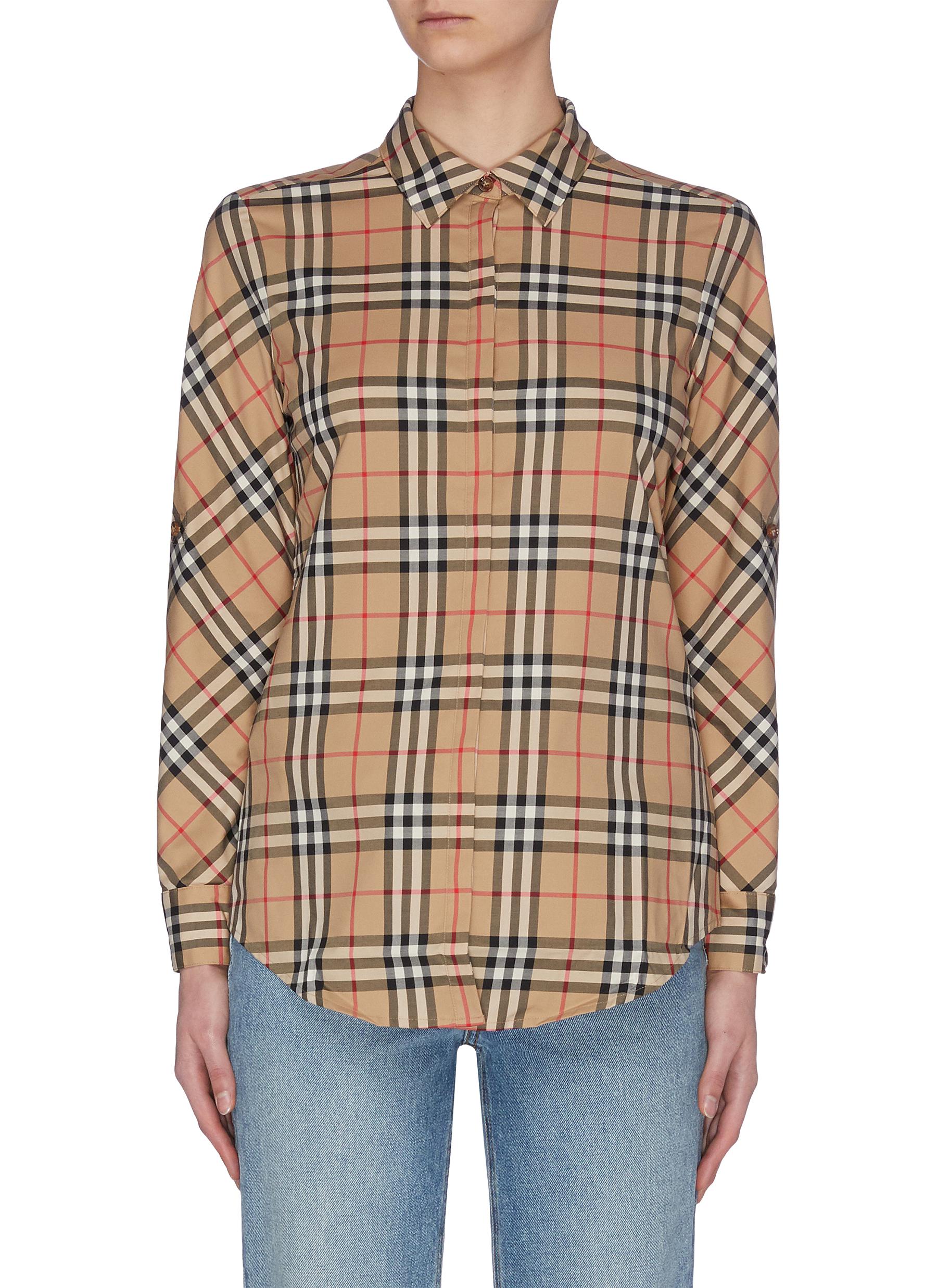burberry checkered shirt