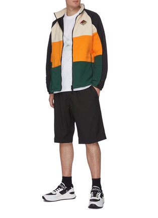 Figure View - Click To Enlarge - BURBERRY - Colourblock fleece track jacket