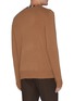 Back View - Click To Enlarge - BURBERRY - Stripe collar cashmere sweater