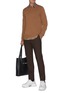 Figure View - Click To Enlarge - BURBERRY - Stripe collar cashmere sweater