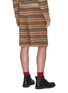 Back View - Click To Enlarge - BURBERRY - Stripe fleece shorts