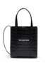 Main View - Click To Enlarge - BALENCIAGA - 'Everyday tote XXS' logo print croc embossed leather bag