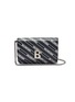 Main View - Click To Enlarge - BALENCIAGA - Logo plate monogram chained leather wallet