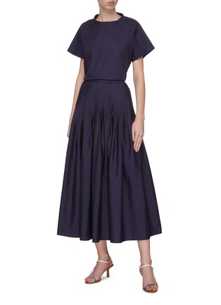 Figure View - Click To Enlarge - BARENA - 'Camelia' pleated maxi skirt