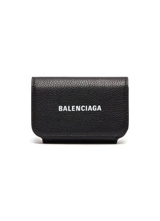 Main View - Click To Enlarge - BALENCIAGA - 'Cash Accordeon' logo print leather wallet