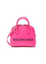 Main View - Click To Enlarge - BALENCIAGA - 'Ville' XXS logo leather top handle bag