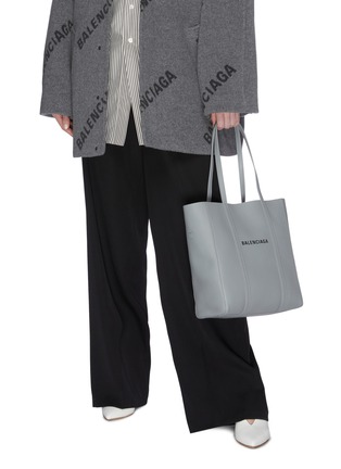 Figure View - Click To Enlarge - BALENCIAGA - 'Everyday tote XS' logo print leather bag