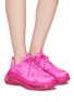 Figure View - Click To Enlarge - BALENCIAGA - 'Triple S Clear Sole' sneakers