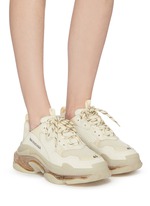 balenciaga triple s white clear sole womens