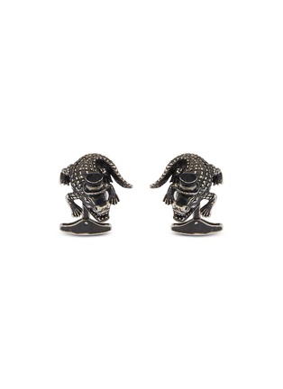 Main View - Click To Enlarge - TATEOSSIAN - 'Antique alligator' hand painted cufflinks