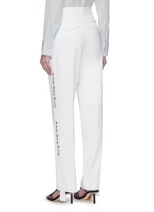 Back View - Click To Enlarge - STELLA MCCARTNEY - 'We Are The Weather' Slogan Print Suiting Pants