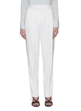 Main View - Click To Enlarge - STELLA MCCARTNEY - 'We Are The Weather' Slogan Print Suiting Pants