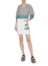 Figure View - Click To Enlarge - STELLA MCCARTNEY - Horse embroidered denim skirt