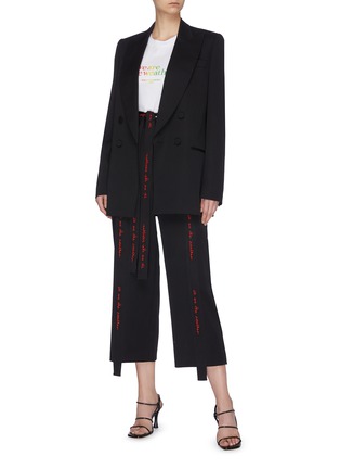Figure View - Click To Enlarge - STELLA MCCARTNEY - 'We Are The Weather' Slogan Print Strap Jacket