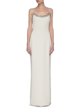 Main View - Click To Enlarge - STELLA MCCARTNEY - Chain Embellished Spaghetti Maxi Dress
