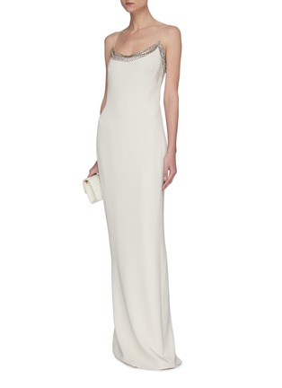 Figure View - Click To Enlarge - STELLA MCCARTNEY - Chain Embellished Spaghetti Maxi Dress