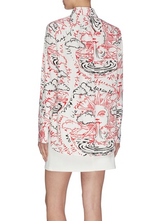 Back View - Click To Enlarge - STELLA MCCARTNEY - Doodle print button-up shirt