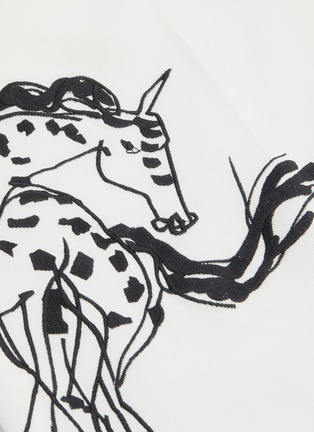  - STELLA MCCARTNEY - Horse embroidered wide leg denim pants