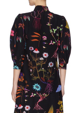 Back View - Click To Enlarge - STELLA MCCARTNEY - Floral Print Silk Shirt