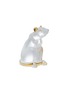 Main View - Click To Enlarge - LALIQUE - Rat Clear and Gold Stamped Crystal Sculpture