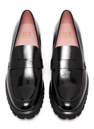 Detail View - Click To Enlarge - PEDDER RED - Kady' leather loafers