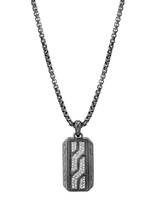 Detail View - Click To Enlarge - JOHN HARDY - 'Classic Chain' diamond dog tag pendant necklace