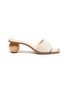 CULT GAIA - 'Tao' wooden heel linen sandals
