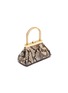 Detail View - Click To Enlarge - CULT GAIA - 'Mini Estelle' snake embossed trapeze top handle bag