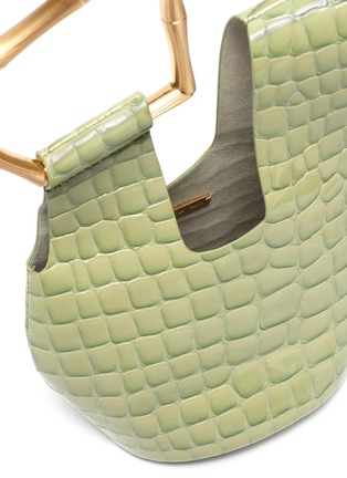Detail View - Click To Enlarge - CULT GAIA - 'Mini Astraea' croc embossed leather bucket bag