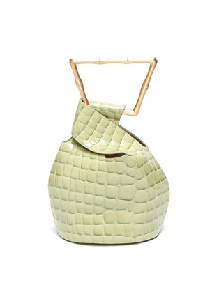 Main View - Click To Enlarge - CULT GAIA - 'Mini Astraea' croc embossed leather bucket bag